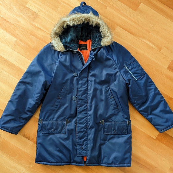 jcpenney Jackets & Coats Vintage 7s 80s Jc Penney Navy Blue Snorkel